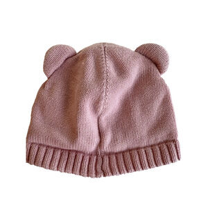 Set of two Baby Girl Gap Knit Hat 18-24 Months Pink and cream